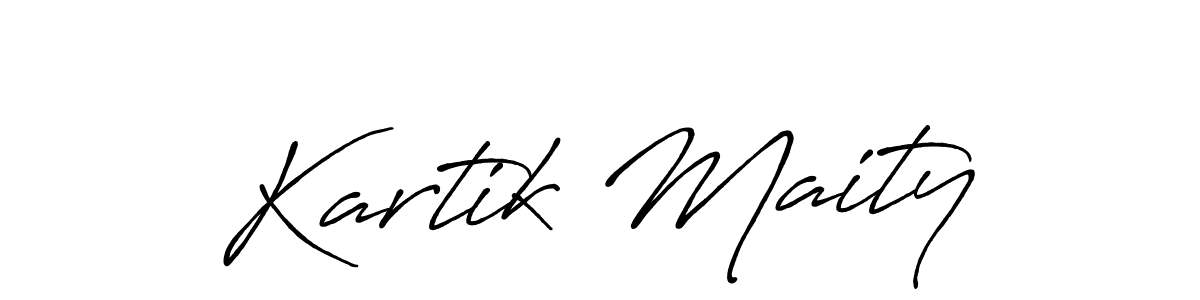 Use a signature maker to create a handwritten signature online. With this signature software, you can design (Antro_Vectra_Bolder) your own signature for name Kartik Maity. Kartik Maity signature style 7 images and pictures png