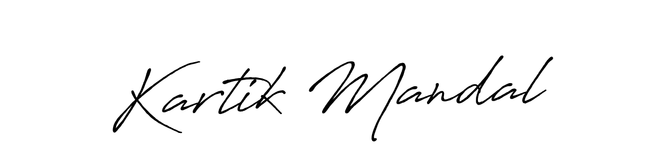 Kartik Mandal stylish signature style. Best Handwritten Sign (Antro_Vectra_Bolder) for my name. Handwritten Signature Collection Ideas for my name Kartik Mandal. Kartik Mandal signature style 7 images and pictures png
