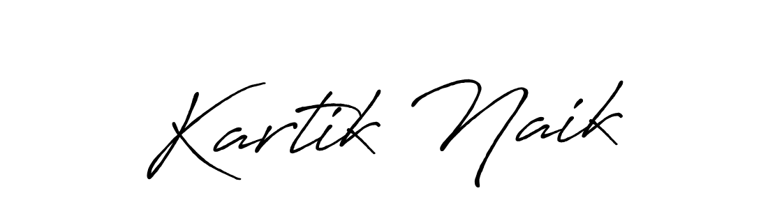 Create a beautiful signature design for name Kartik Naik. With this signature (Antro_Vectra_Bolder) fonts, you can make a handwritten signature for free. Kartik Naik signature style 7 images and pictures png