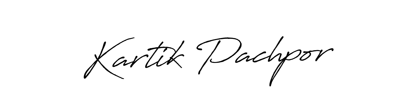 This is the best signature style for the Kartik Pachpor name. Also you like these signature font (Antro_Vectra_Bolder). Mix name signature. Kartik Pachpor signature style 7 images and pictures png