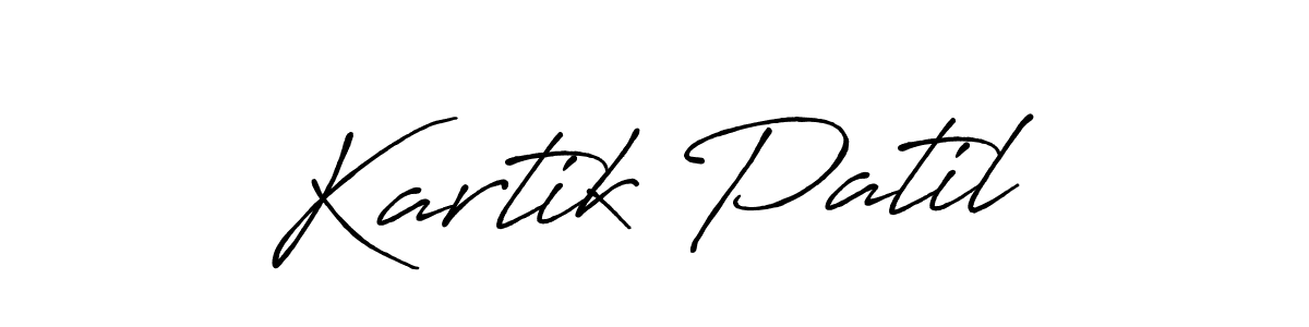 Similarly Antro_Vectra_Bolder is the best handwritten signature design. Signature creator online .You can use it as an online autograph creator for name Kartik Patil. Kartik Patil signature style 7 images and pictures png