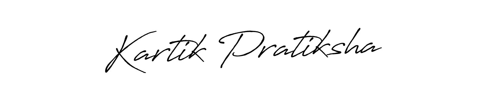 It looks lik you need a new signature style for name Kartik Pratiksha. Design unique handwritten (Antro_Vectra_Bolder) signature with our free signature maker in just a few clicks. Kartik Pratiksha signature style 7 images and pictures png