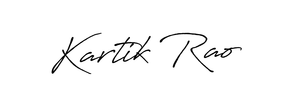 You should practise on your own different ways (Antro_Vectra_Bolder) to write your name (Kartik Rao) in signature. don't let someone else do it for you. Kartik Rao signature style 7 images and pictures png