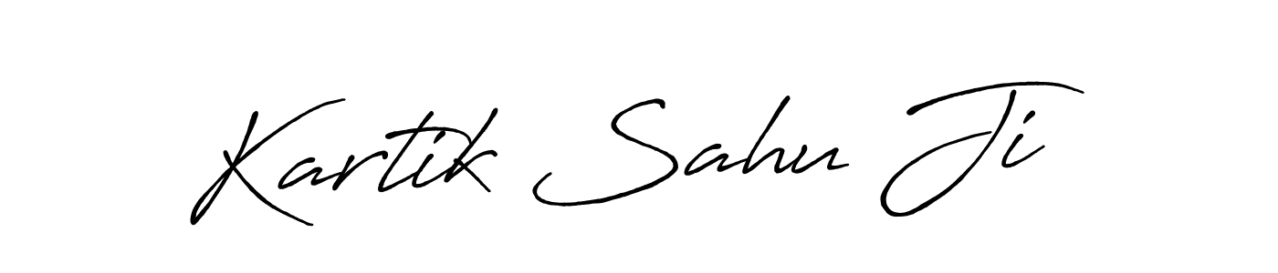 Similarly Antro_Vectra_Bolder is the best handwritten signature design. Signature creator online .You can use it as an online autograph creator for name Kartik Sahu Ji. Kartik Sahu Ji signature style 7 images and pictures png