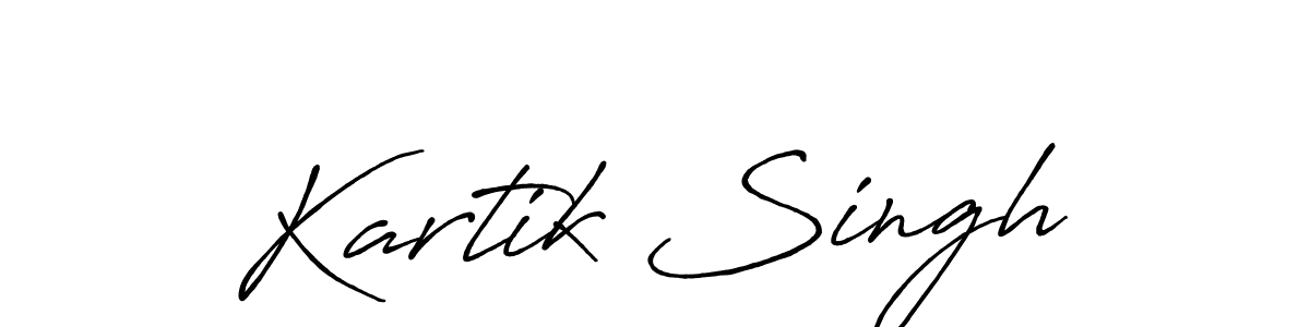 Kartik Singh stylish signature style. Best Handwritten Sign (Antro_Vectra_Bolder) for my name. Handwritten Signature Collection Ideas for my name Kartik Singh. Kartik Singh signature style 7 images and pictures png