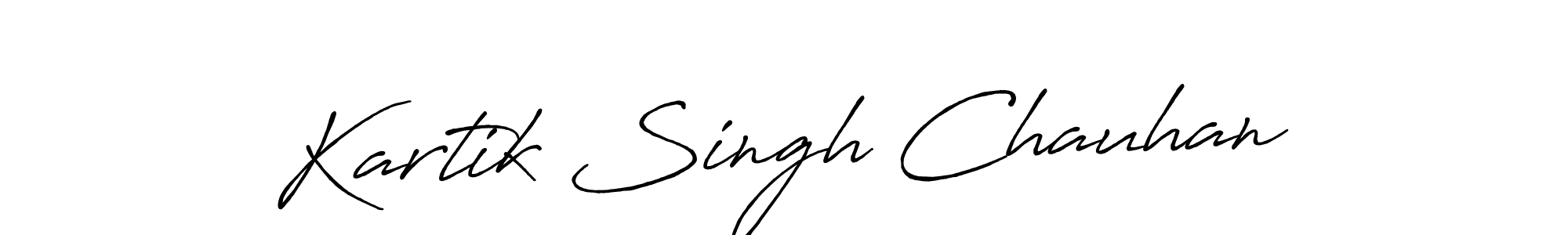 The best way (Antro_Vectra_Bolder) to make a short signature is to pick only two or three words in your name. The name Kartik Singh Chauhan include a total of six letters. For converting this name. Kartik Singh Chauhan signature style 7 images and pictures png