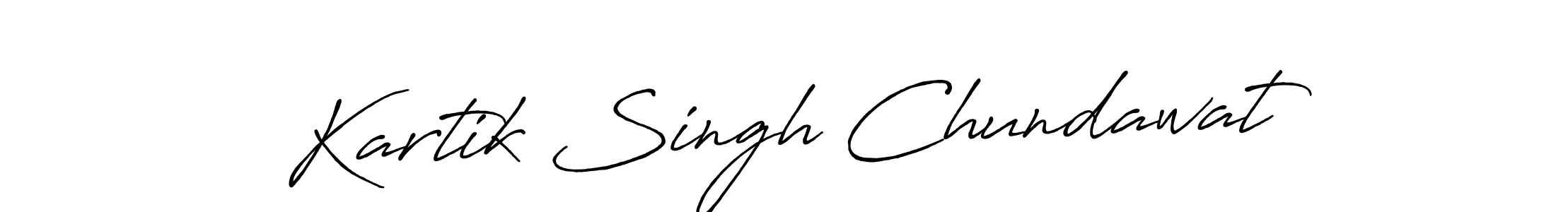 The best way (Antro_Vectra_Bolder) to make a short signature is to pick only two or three words in your name. The name Kartik Singh Chundawat include a total of six letters. For converting this name. Kartik Singh Chundawat signature style 7 images and pictures png
