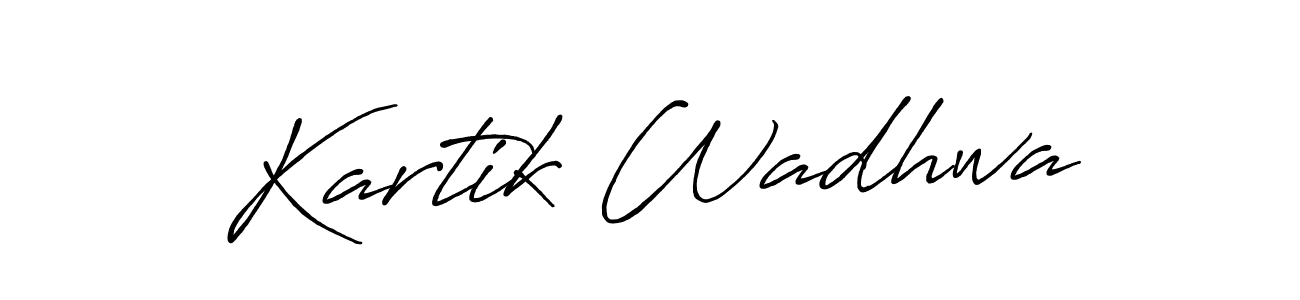 The best way (Antro_Vectra_Bolder) to make a short signature is to pick only two or three words in your name. The name Kartik Wadhwa include a total of six letters. For converting this name. Kartik Wadhwa signature style 7 images and pictures png