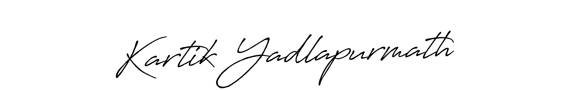 Make a beautiful signature design for name Kartik Yadlapurmath. With this signature (Antro_Vectra_Bolder) style, you can create a handwritten signature for free. Kartik Yadlapurmath signature style 7 images and pictures png