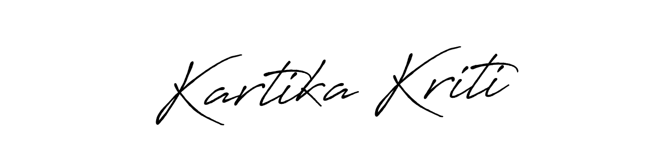 Design your own signature with our free online signature maker. With this signature software, you can create a handwritten (Antro_Vectra_Bolder) signature for name Kartika Kriti. Kartika Kriti signature style 7 images and pictures png