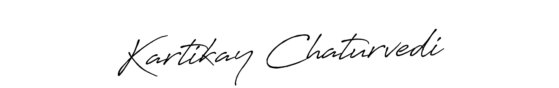 Create a beautiful signature design for name Kartikay Chaturvedi. With this signature (Antro_Vectra_Bolder) fonts, you can make a handwritten signature for free. Kartikay Chaturvedi signature style 7 images and pictures png