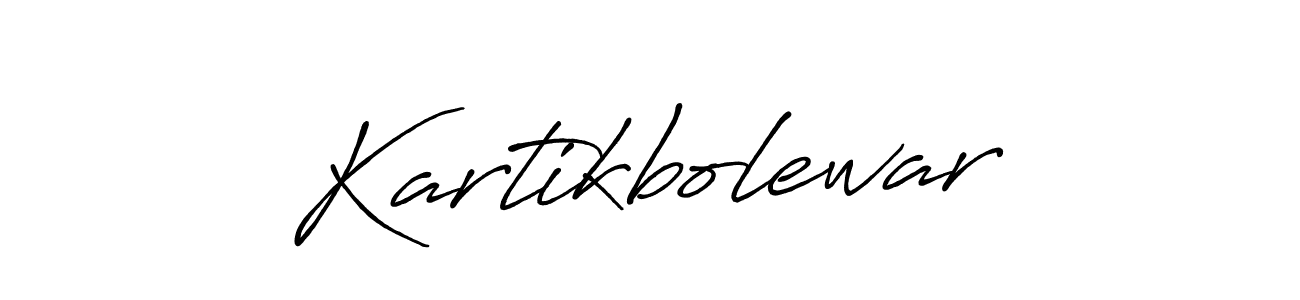 Make a beautiful signature design for name Kartikbolewar. With this signature (Antro_Vectra_Bolder) style, you can create a handwritten signature for free. Kartikbolewar signature style 7 images and pictures png