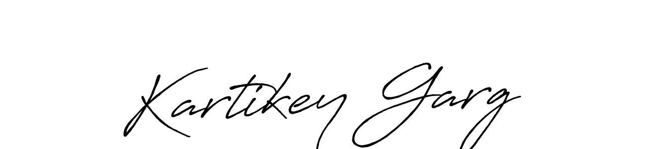 How to make Kartikey Garg name signature. Use Antro_Vectra_Bolder style for creating short signs online. This is the latest handwritten sign. Kartikey Garg signature style 7 images and pictures png
