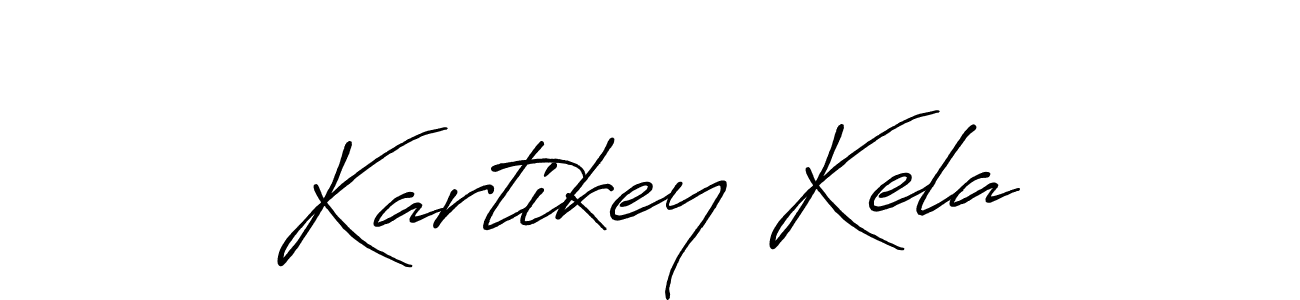 Make a beautiful signature design for name Kartikey Kela. With this signature (Antro_Vectra_Bolder) style, you can create a handwritten signature for free. Kartikey Kela signature style 7 images and pictures png