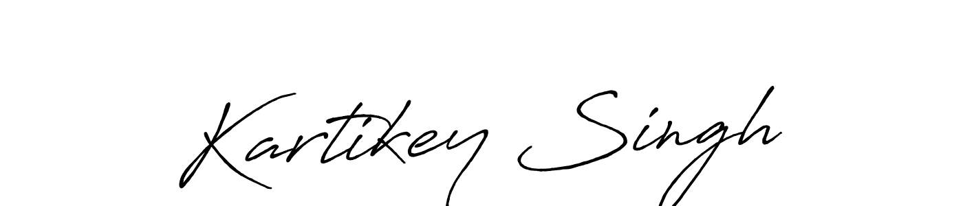 Design your own signature with our free online signature maker. With this signature software, you can create a handwritten (Antro_Vectra_Bolder) signature for name Kartikey Singh. Kartikey Singh signature style 7 images and pictures png