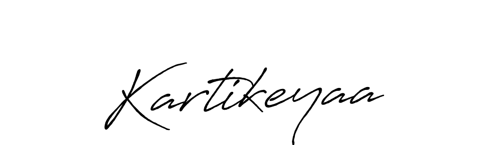 Create a beautiful signature design for name Kartikeyaa. With this signature (Antro_Vectra_Bolder) fonts, you can make a handwritten signature for free. Kartikeyaa signature style 7 images and pictures png