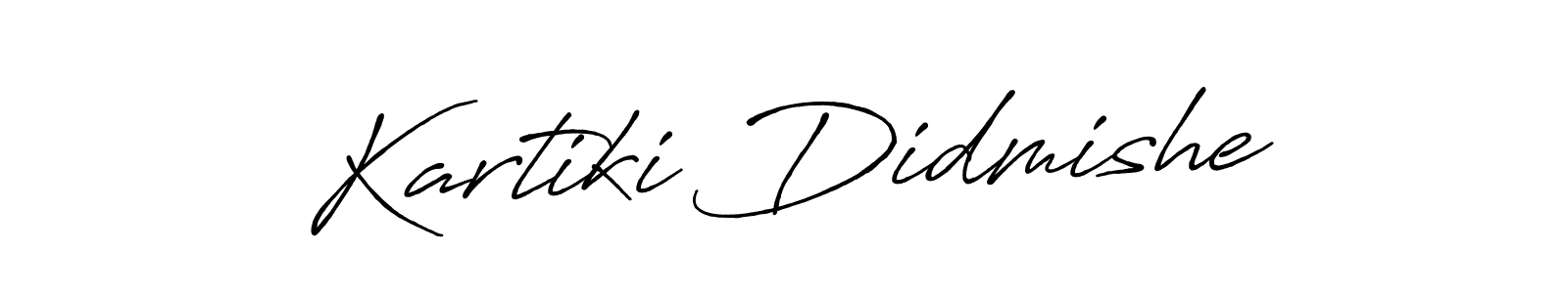 Create a beautiful signature design for name Kartiki Didmishe. With this signature (Antro_Vectra_Bolder) fonts, you can make a handwritten signature for free. Kartiki Didmishe signature style 7 images and pictures png