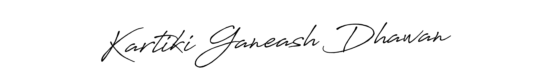 Use a signature maker to create a handwritten signature online. With this signature software, you can design (Antro_Vectra_Bolder) your own signature for name Kartiki Ganeash Dhawan. Kartiki Ganeash Dhawan signature style 7 images and pictures png
