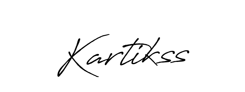 How to make Kartikss name signature. Use Antro_Vectra_Bolder style for creating short signs online. This is the latest handwritten sign. Kartikss signature style 7 images and pictures png