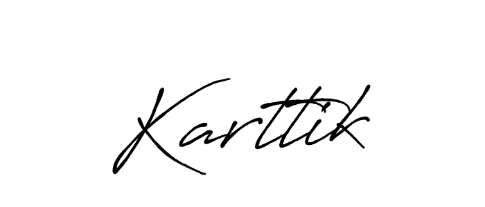 Create a beautiful signature design for name Karttik. With this signature (Antro_Vectra_Bolder) fonts, you can make a handwritten signature for free. Karttik signature style 7 images and pictures png