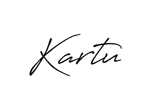 Use a signature maker to create a handwritten signature online. With this signature software, you can design (Antro_Vectra_Bolder) your own signature for name Kartu. Kartu signature style 7 images and pictures png