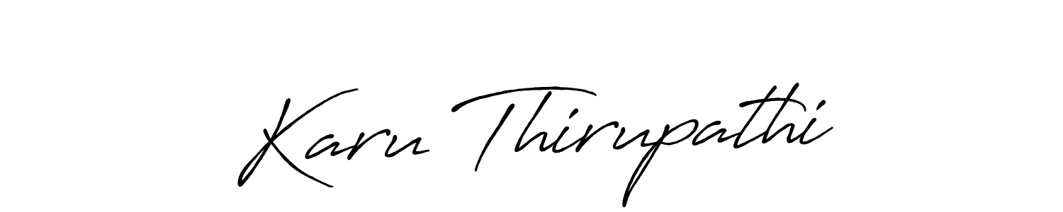 This is the best signature style for the Karu Thirupathi name. Also you like these signature font (Antro_Vectra_Bolder). Mix name signature. Karu Thirupathi signature style 7 images and pictures png