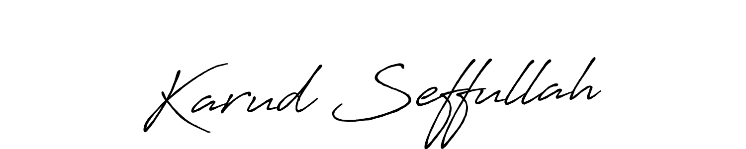 How to make Karud Seffullah name signature. Use Antro_Vectra_Bolder style for creating short signs online. This is the latest handwritten sign. Karud Seffullah signature style 7 images and pictures png