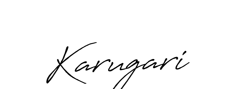 How to make Karugari name signature. Use Antro_Vectra_Bolder style for creating short signs online. This is the latest handwritten sign. Karugari signature style 7 images and pictures png