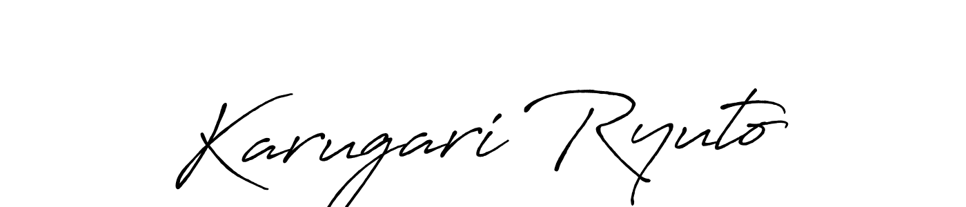 You should practise on your own different ways (Antro_Vectra_Bolder) to write your name (Karugari Ryuto) in signature. don't let someone else do it for you. Karugari Ryuto signature style 7 images and pictures png