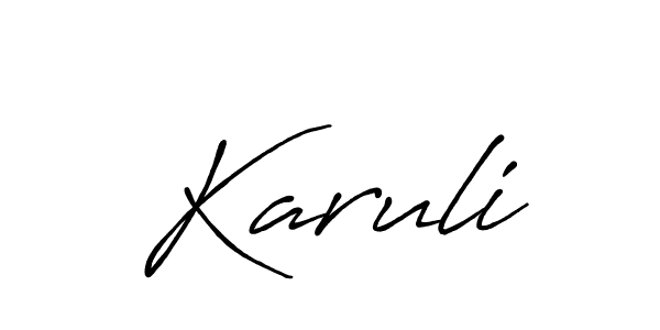 Also we have Karuli name is the best signature style. Create professional handwritten signature collection using Antro_Vectra_Bolder autograph style. Karuli signature style 7 images and pictures png