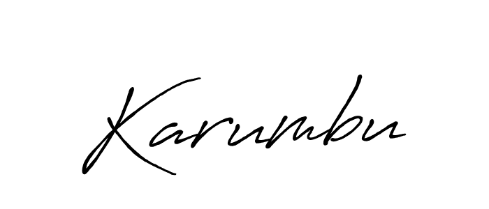 Once you've used our free online signature maker to create your best signature Antro_Vectra_Bolder style, it's time to enjoy all of the benefits that Karumbu name signing documents. Karumbu signature style 7 images and pictures png