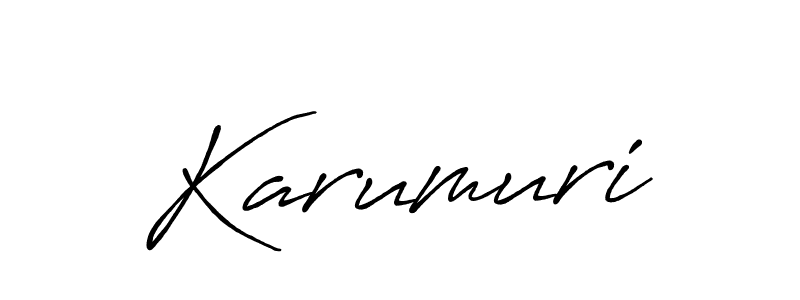 Karumuri stylish signature style. Best Handwritten Sign (Antro_Vectra_Bolder) for my name. Handwritten Signature Collection Ideas for my name Karumuri. Karumuri signature style 7 images and pictures png