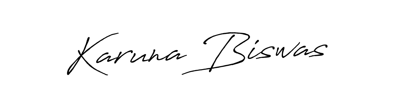 How to make Karuna Biswas signature? Antro_Vectra_Bolder is a professional autograph style. Create handwritten signature for Karuna Biswas name. Karuna Biswas signature style 7 images and pictures png