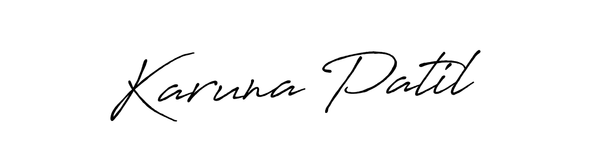 It looks lik you need a new signature style for name Karuna Patil. Design unique handwritten (Antro_Vectra_Bolder) signature with our free signature maker in just a few clicks. Karuna Patil signature style 7 images and pictures png