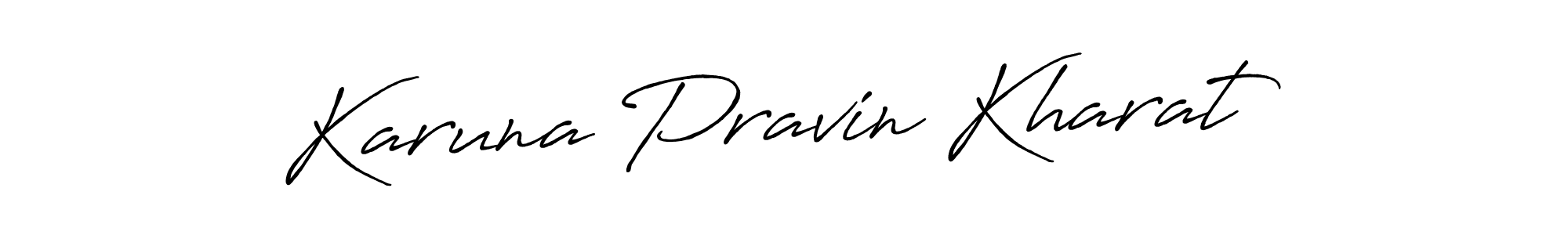 Create a beautiful signature design for name Karuna Pravin Kharat. With this signature (Antro_Vectra_Bolder) fonts, you can make a handwritten signature for free. Karuna Pravin Kharat signature style 7 images and pictures png