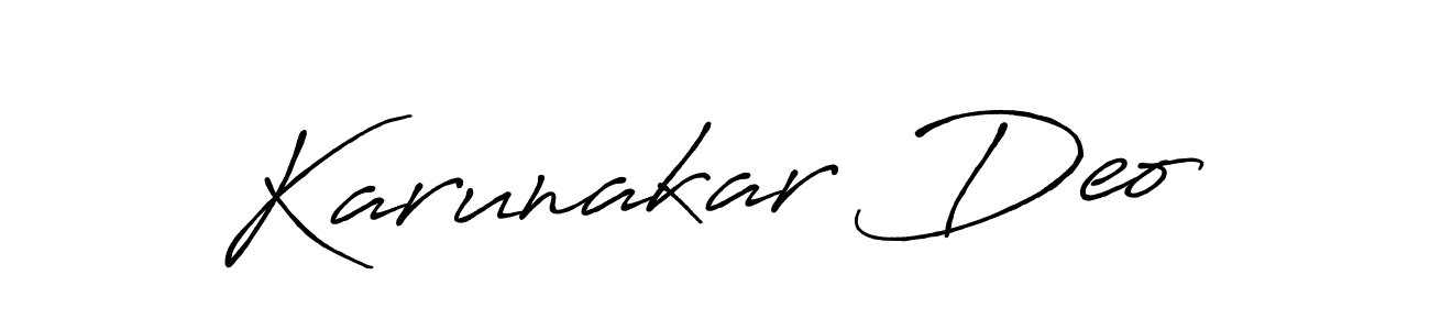 Use a signature maker to create a handwritten signature online. With this signature software, you can design (Antro_Vectra_Bolder) your own signature for name Karunakar Deo. Karunakar Deo signature style 7 images and pictures png