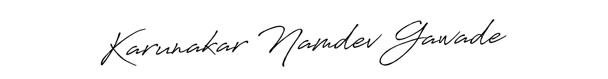 Create a beautiful signature design for name Karunakar Namdev Gawade. With this signature (Antro_Vectra_Bolder) fonts, you can make a handwritten signature for free. Karunakar Namdev Gawade signature style 7 images and pictures png