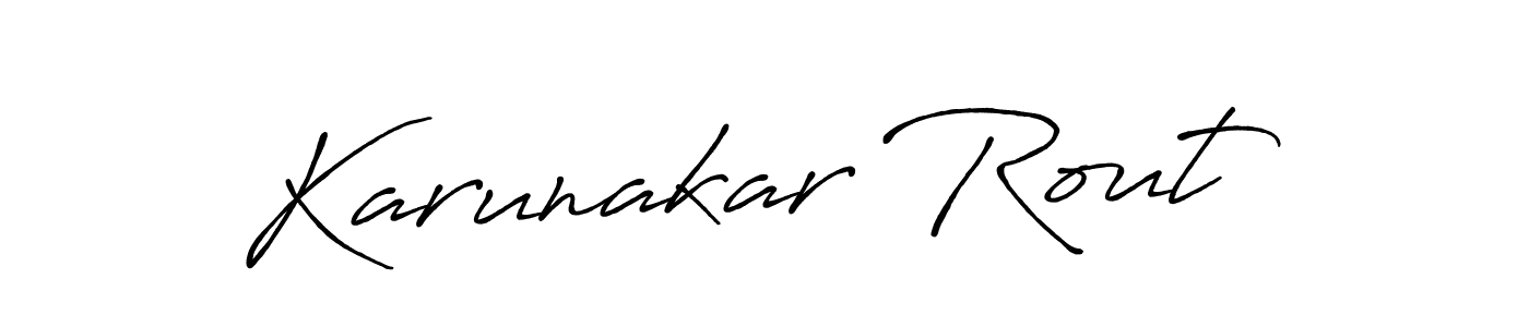 Make a beautiful signature design for name Karunakar Rout. With this signature (Antro_Vectra_Bolder) style, you can create a handwritten signature for free. Karunakar Rout signature style 7 images and pictures png