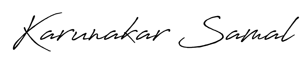Quickly download Karunakar Samal name signature in high-resolution PNG using Antro_Vectra_Bolder style. Ready to insert into PDFs and online applications. Karunakar Samal signature style 7 images and pictures png