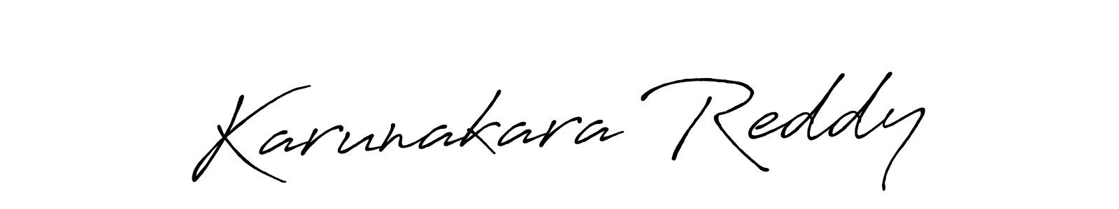 Make a beautiful signature design for name Karunakara Reddy. With this signature (Antro_Vectra_Bolder) style, you can create a handwritten signature for free. Karunakara Reddy signature style 7 images and pictures png