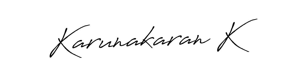 Use a signature maker to create a handwritten signature online. With this signature software, you can design (Antro_Vectra_Bolder) your own signature for name Karunakaran K. Karunakaran K signature style 7 images and pictures png