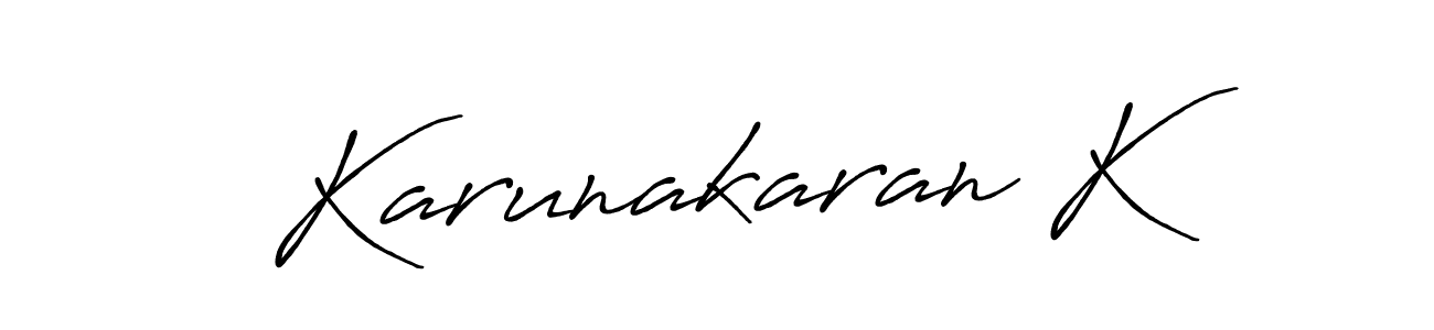 Also we have Karunakaran K name is the best signature style. Create professional handwritten signature collection using Antro_Vectra_Bolder autograph style. Karunakaran K signature style 7 images and pictures png