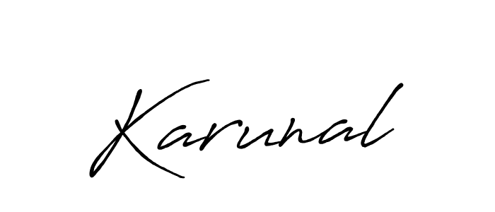 Also You can easily find your signature by using the search form. We will create Karunal name handwritten signature images for you free of cost using Antro_Vectra_Bolder sign style. Karunal signature style 7 images and pictures png