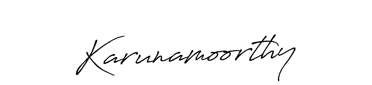 Also we have Karunamoorthy name is the best signature style. Create professional handwritten signature collection using Antro_Vectra_Bolder autograph style. Karunamoorthy signature style 7 images and pictures png