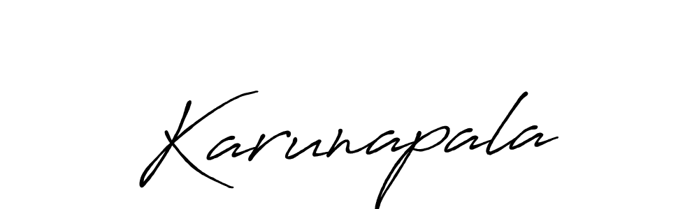 How to make Karunapala name signature. Use Antro_Vectra_Bolder style for creating short signs online. This is the latest handwritten sign. Karunapala signature style 7 images and pictures png