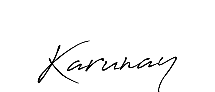 Create a beautiful signature design for name Karunay. With this signature (Antro_Vectra_Bolder) fonts, you can make a handwritten signature for free. Karunay signature style 7 images and pictures png