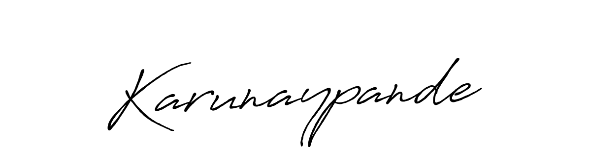 Karunaypande stylish signature style. Best Handwritten Sign (Antro_Vectra_Bolder) for my name. Handwritten Signature Collection Ideas for my name Karunaypande. Karunaypande signature style 7 images and pictures png