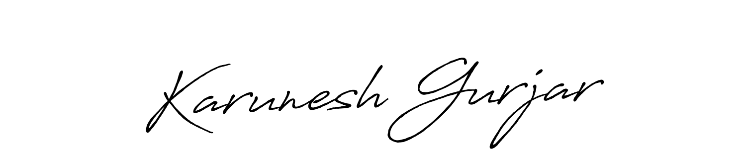 Once you've used our free online signature maker to create your best signature Antro_Vectra_Bolder style, it's time to enjoy all of the benefits that Karunesh Gurjar name signing documents. Karunesh Gurjar signature style 7 images and pictures png