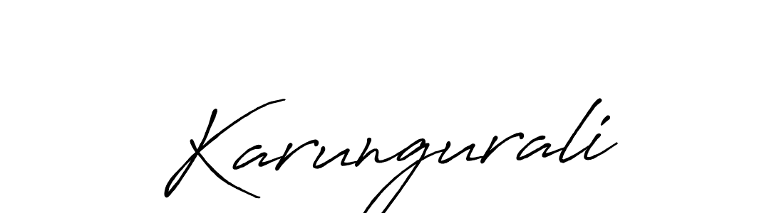 You should practise on your own different ways (Antro_Vectra_Bolder) to write your name (Karungurali) in signature. don't let someone else do it for you. Karungurali signature style 7 images and pictures png