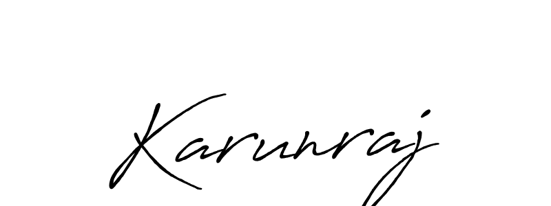 Create a beautiful signature design for name Karunraj. With this signature (Antro_Vectra_Bolder) fonts, you can make a handwritten signature for free. Karunraj signature style 7 images and pictures png